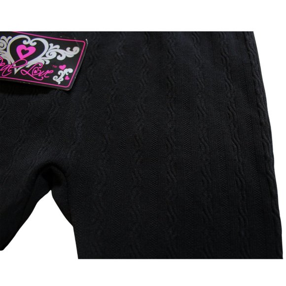 NWT Real Love Black Fleece Inside Leggings SZ 4-6X - Picture 3 of 6